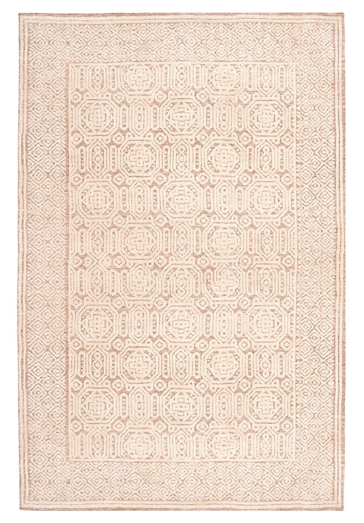 Alessandra Peach and Ivory Tribal Textured Rug