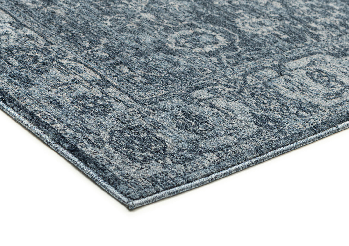 Alexis Tonal Distressed Blue Runner Rug