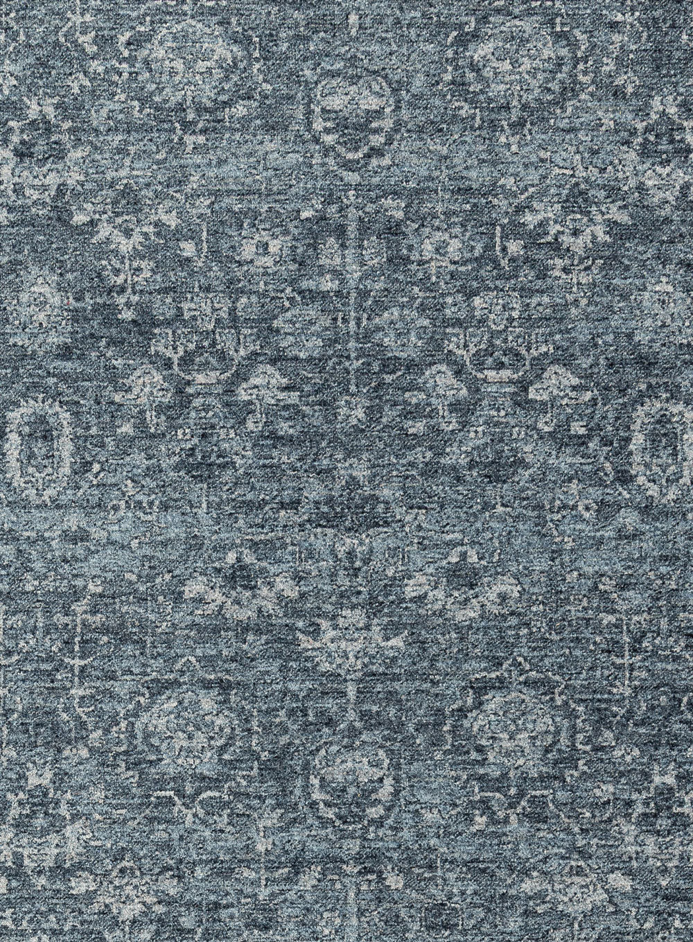 Alexis Tonal Distressed Blue Runner Rug