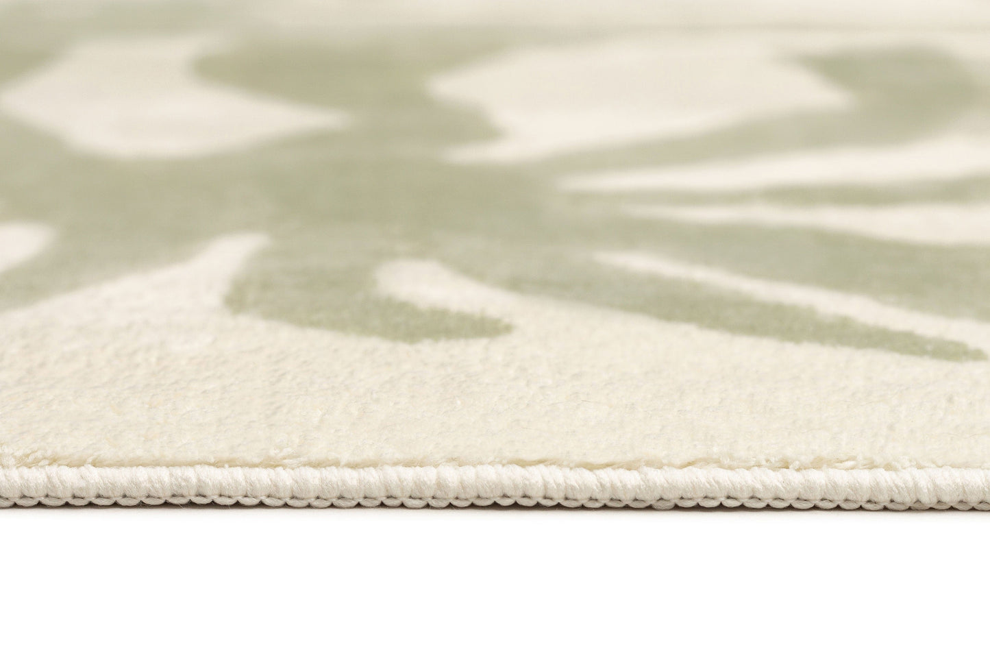 Alicia Sage Green Waves and Palms Washable Rug