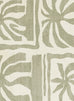 Alicia Sage Green Waves and Palms Washable Rug