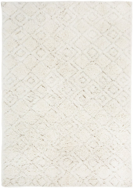 Alina Diamond Pattern Berber Wool Shag Rug