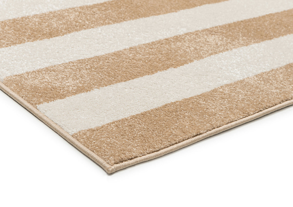 Almeron Beige Striped Rug