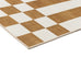 Alula Brown and White Checkered and Striped Rug