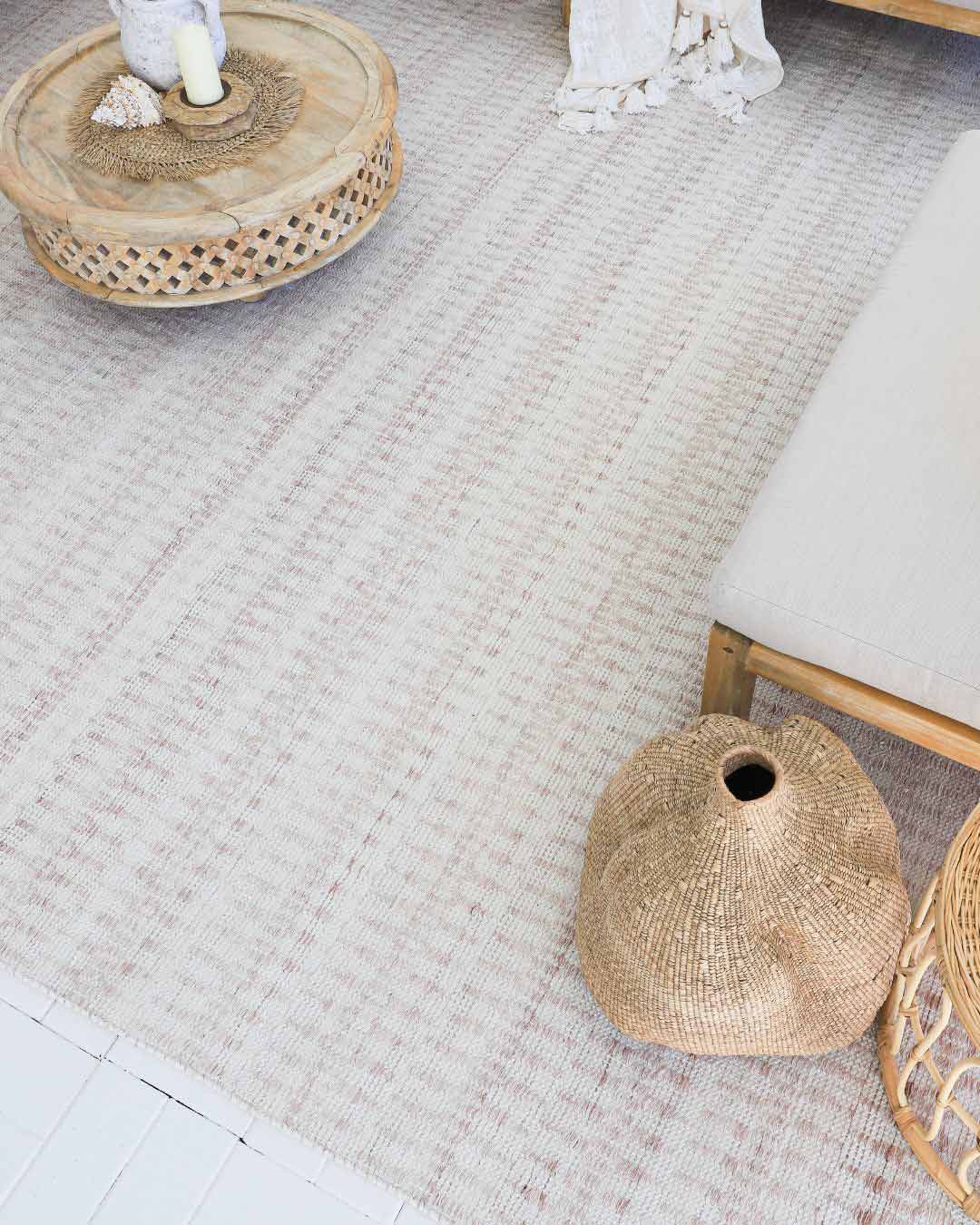 Alva Taupe & Ivory Flatweave Indoor Outdoor Rug