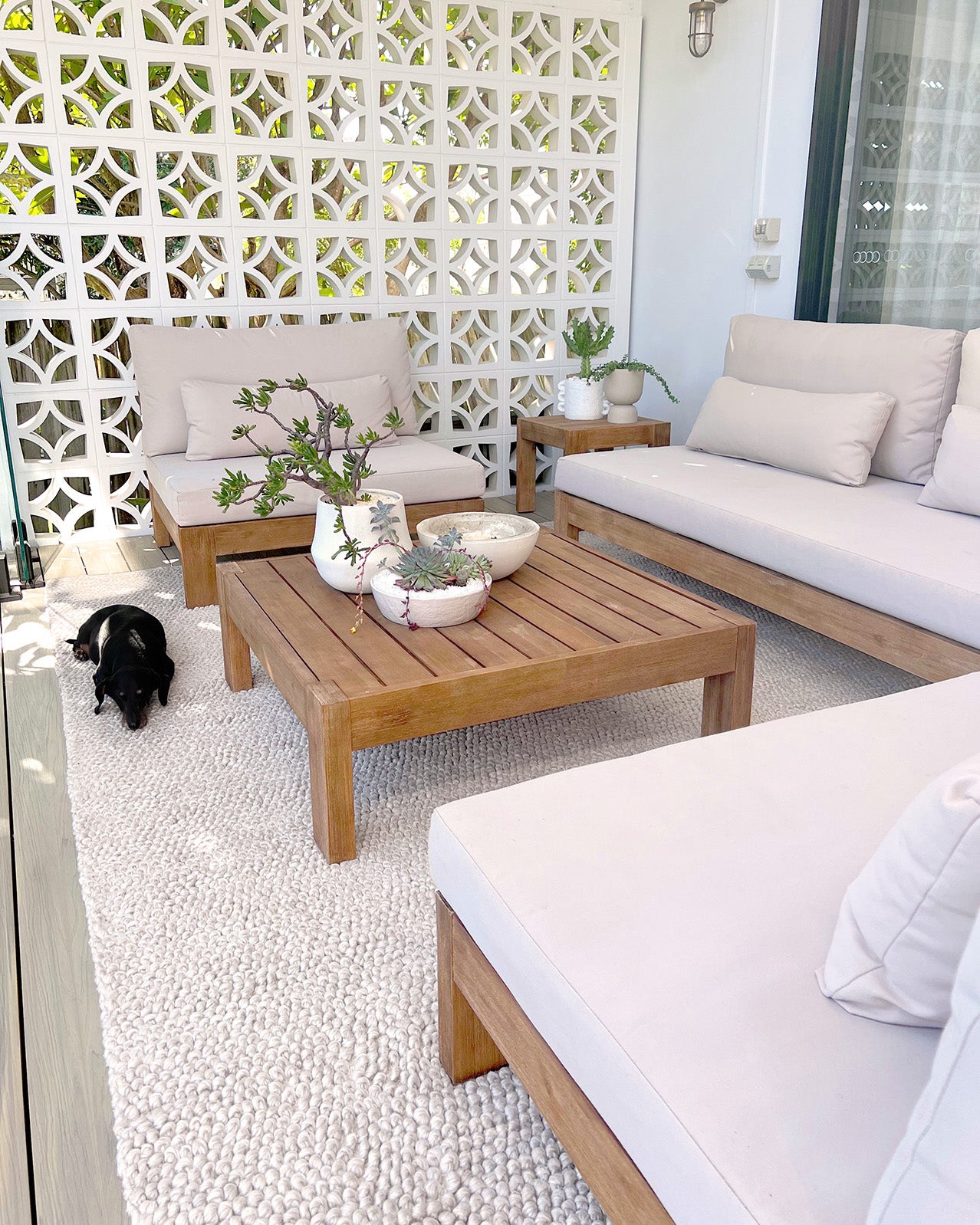 Amaia Light Grey Looped Indoor Outdoor Rug