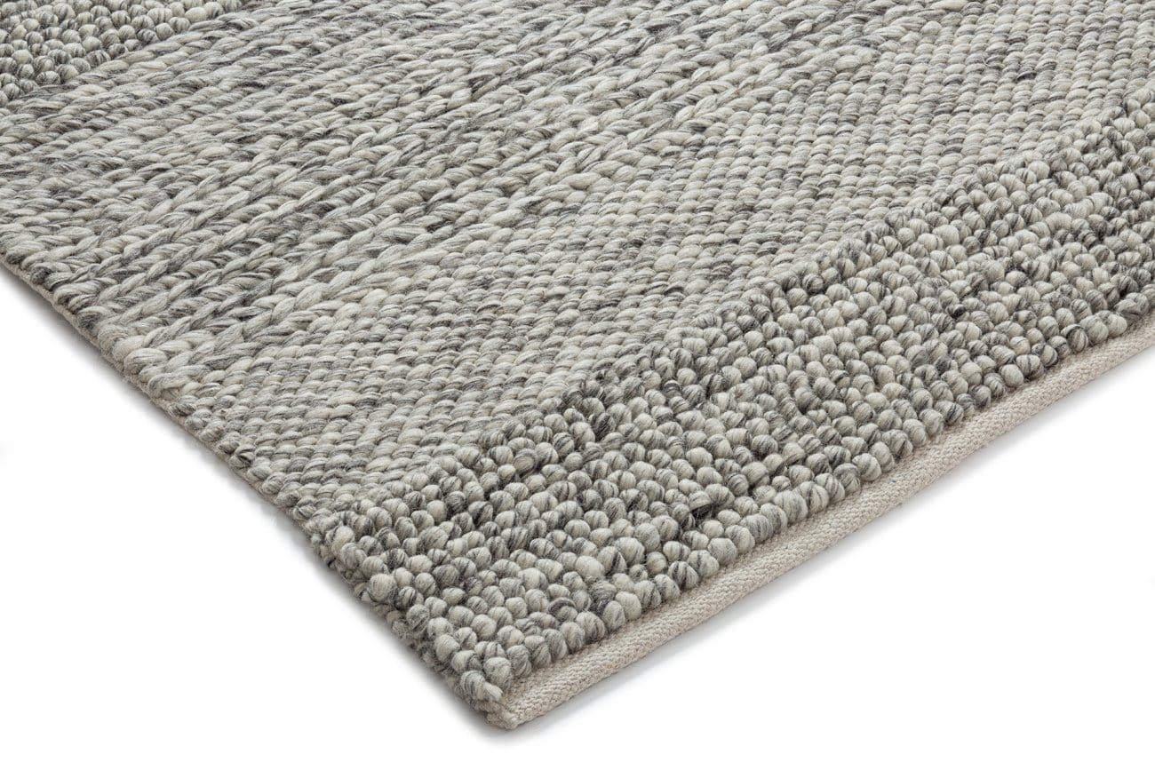 Amalie Marbled Grey Braided and Looped Rug