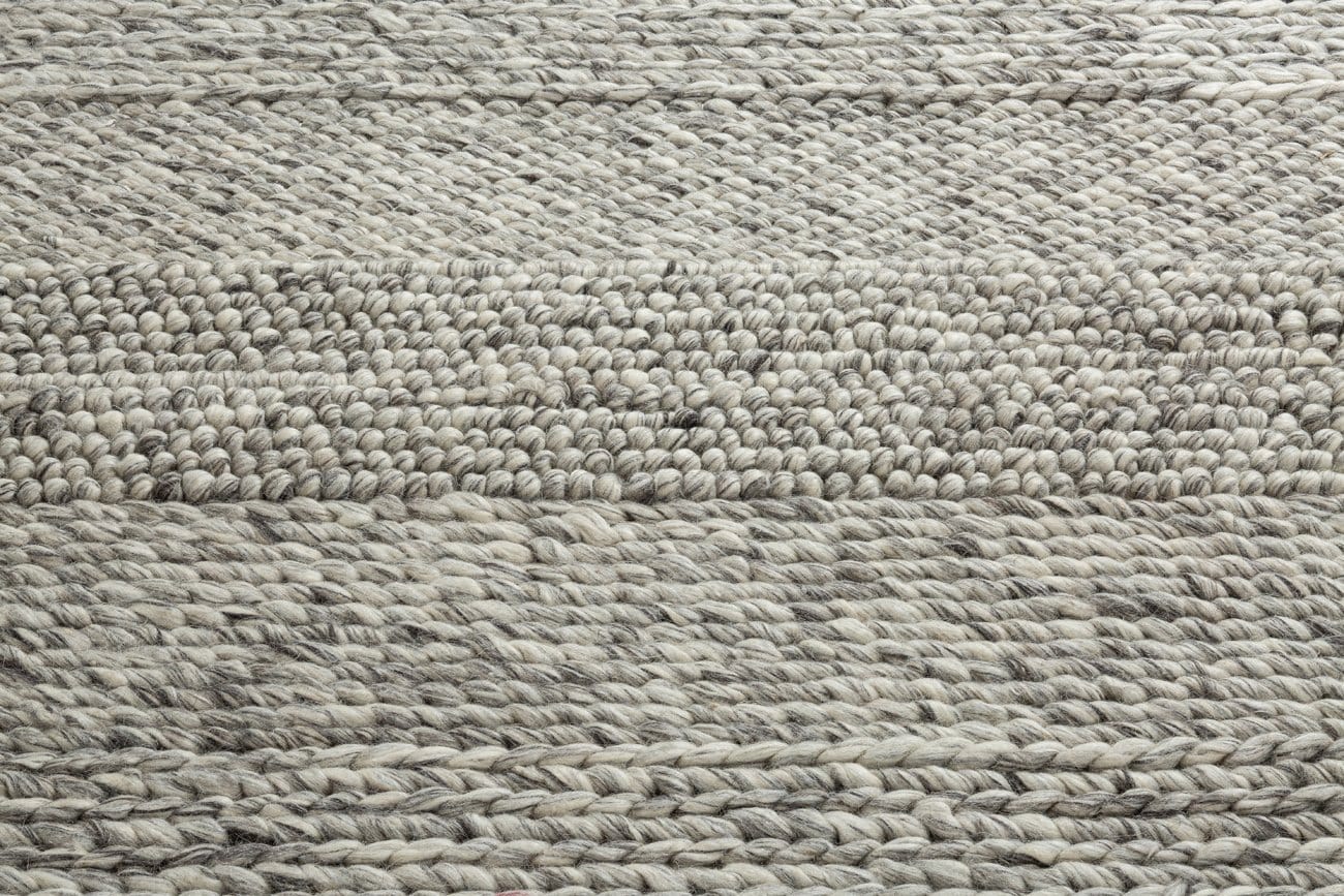 Amalie Marbled Grey Braided and Looped Rug