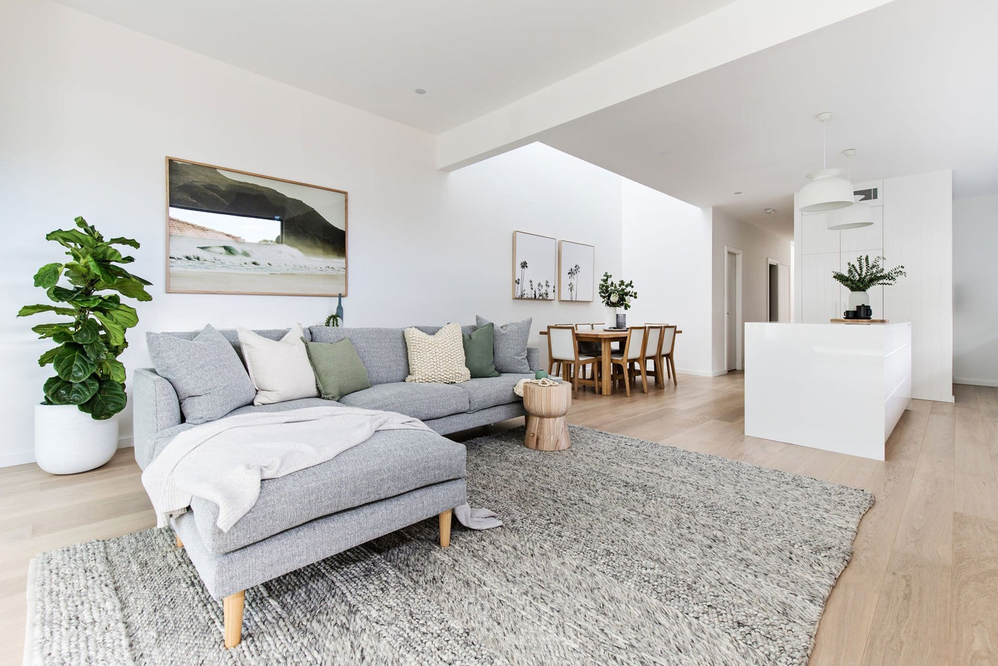 Amalie Marbled Grey Braided and Looped Rug