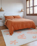 Anadi Peach Abstract Washable Rug