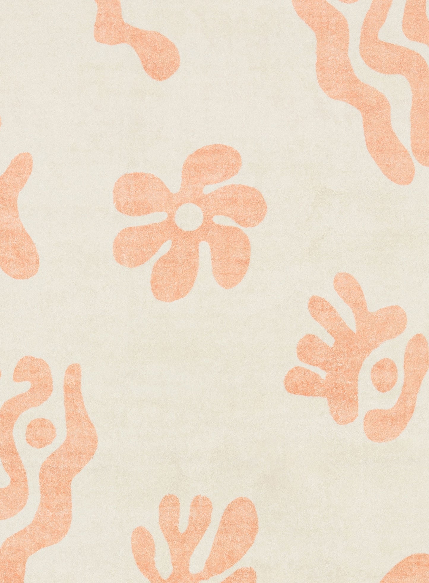 Anadi Peach Abstract Washable Rug