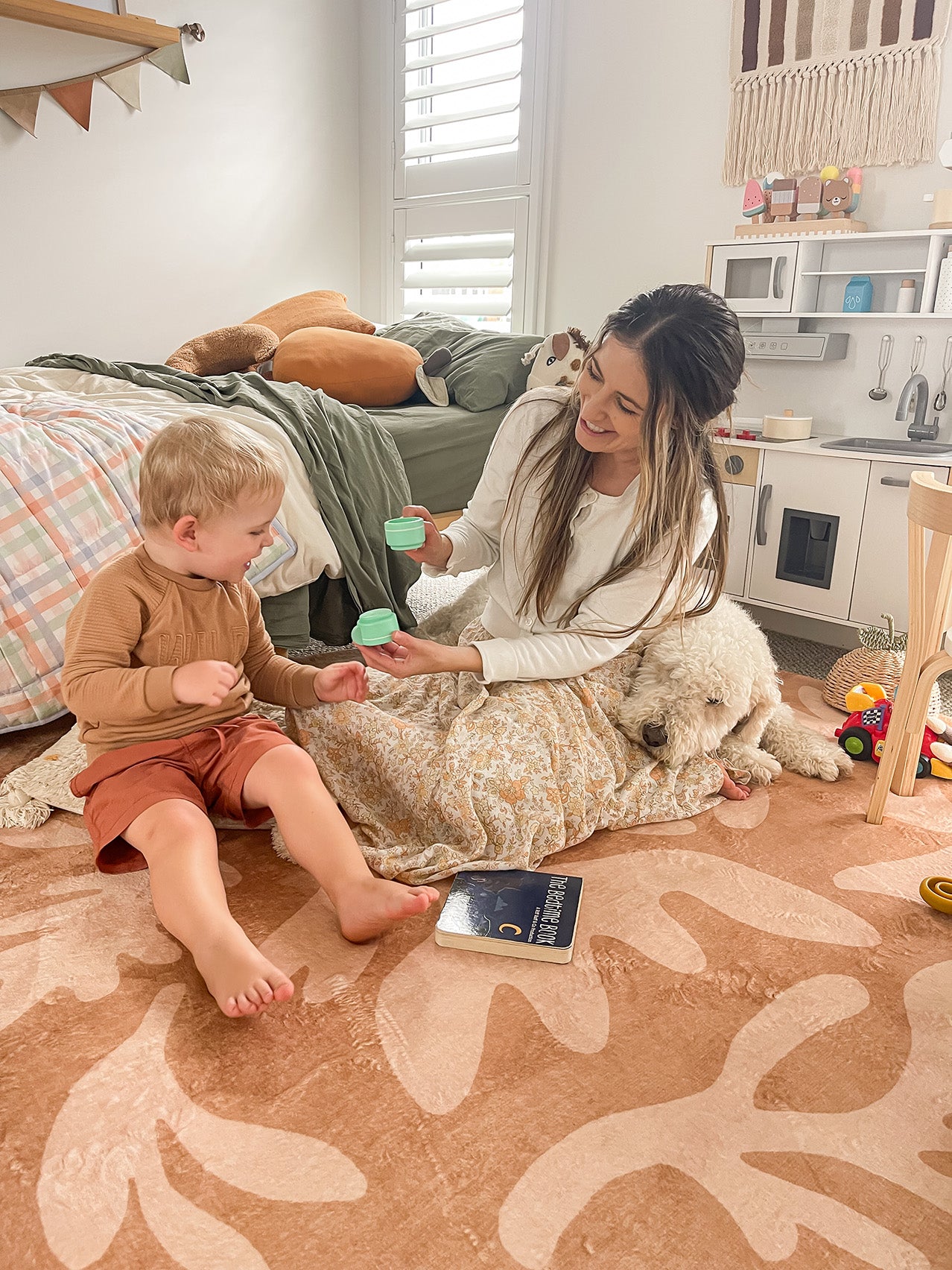 Anca Peach Shapes Rollie Pollie Round Playmat
