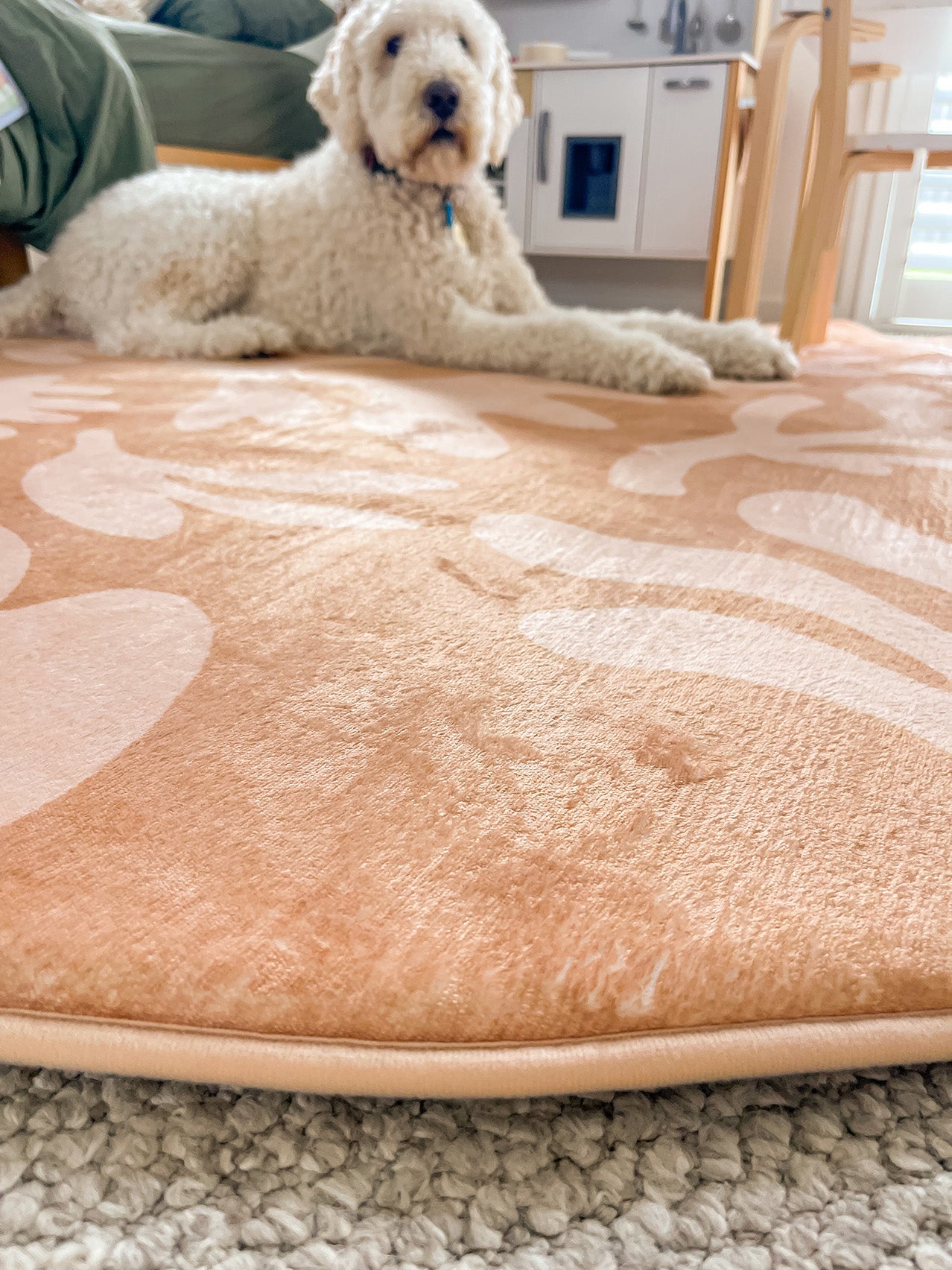 Anca Peach Shapes Rollie Pollie Round Playmat