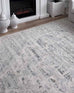 Andra Grey and Ivory Traditional Distressed Rug