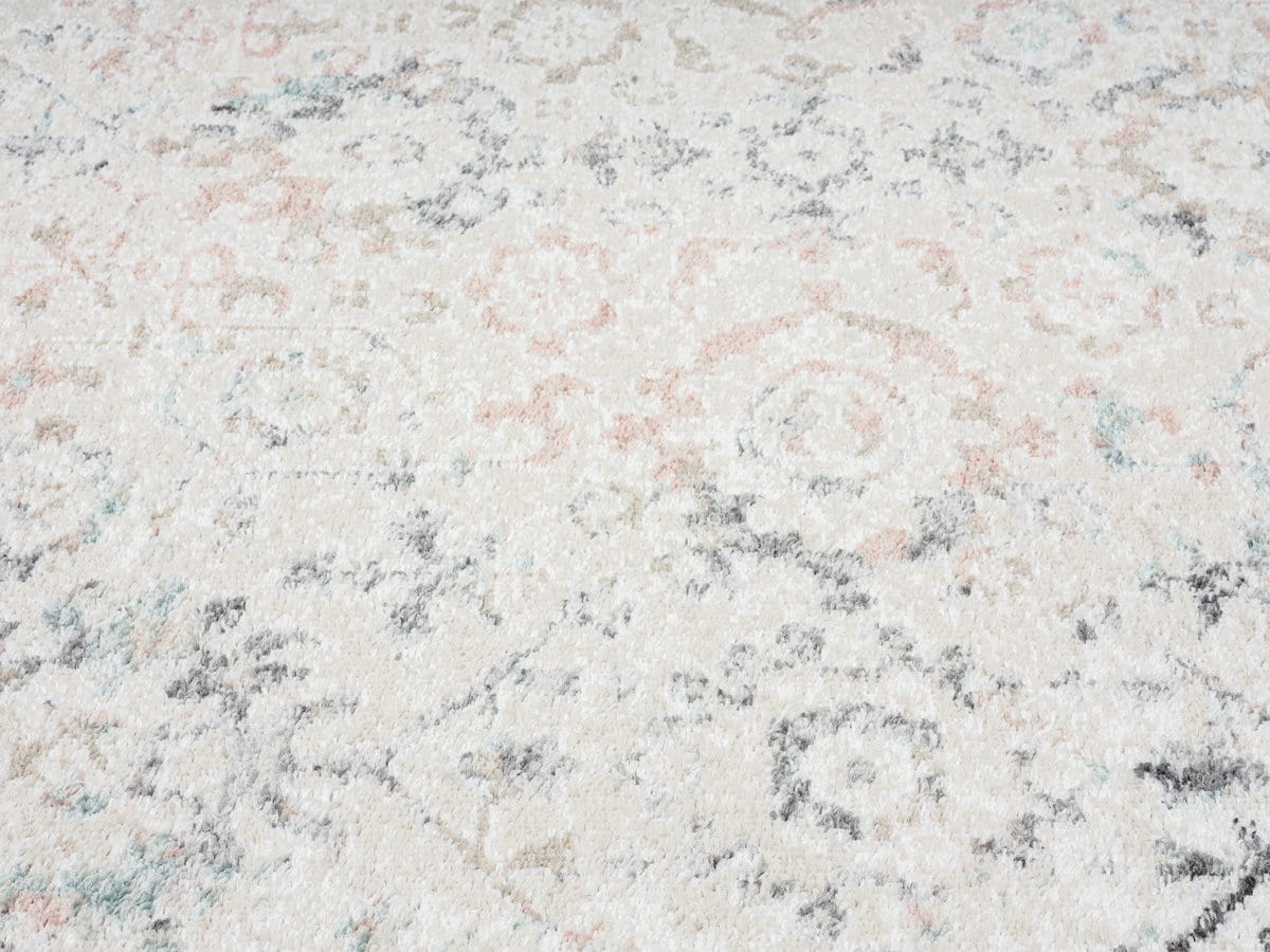 Anine Cream And Grey Multi-Colour Traditional Floral Runner Rug