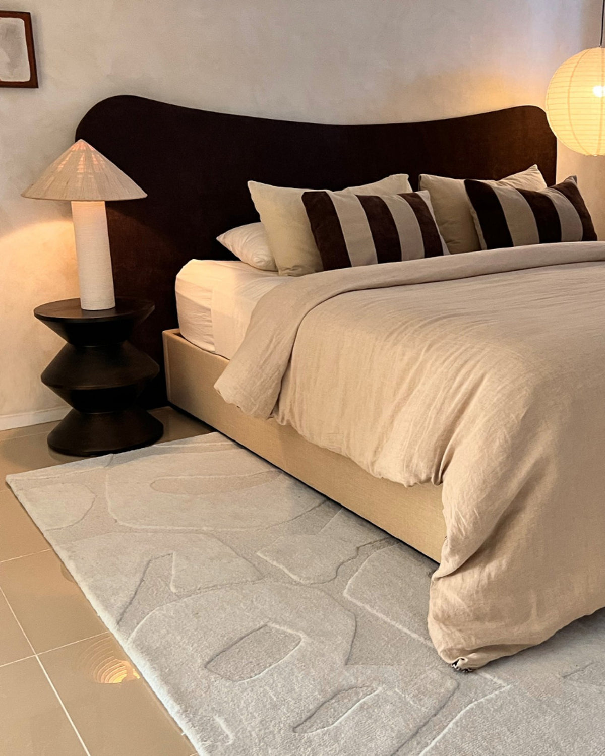 Arlette Cream Carved Wool Rug