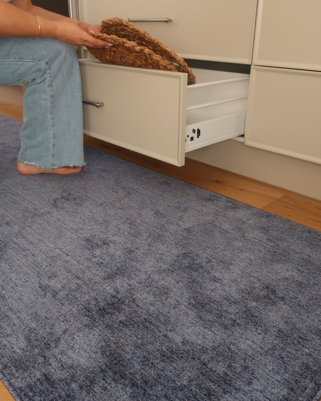 Audery Tonal Ink Blue Runner Rug