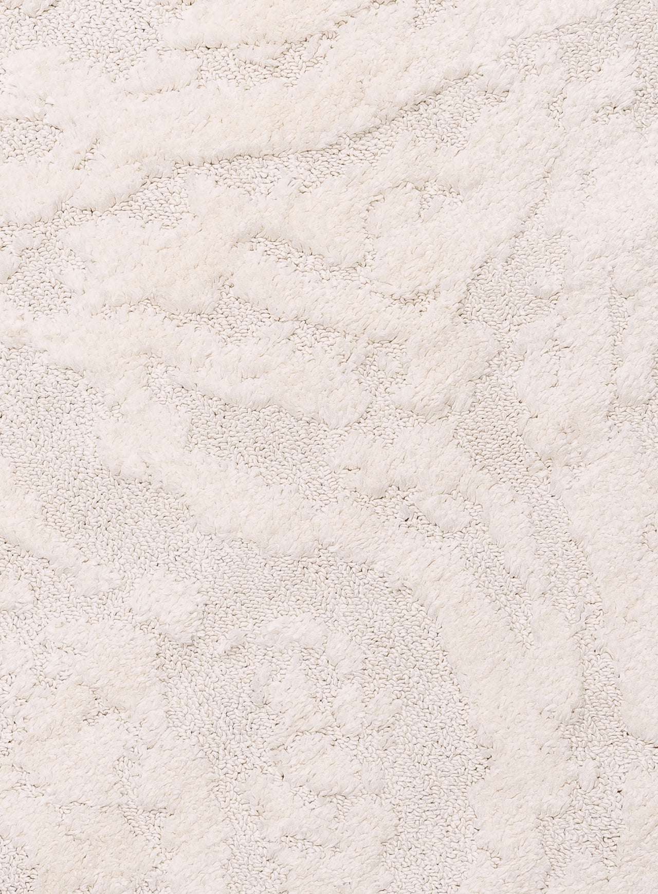 Aurora Ivory Cream Abstract Textured Round Rug