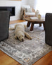 Ava Grey and Gold Traditional Distressed Washable Rug *NO RETURNS UNLESS FAULTY