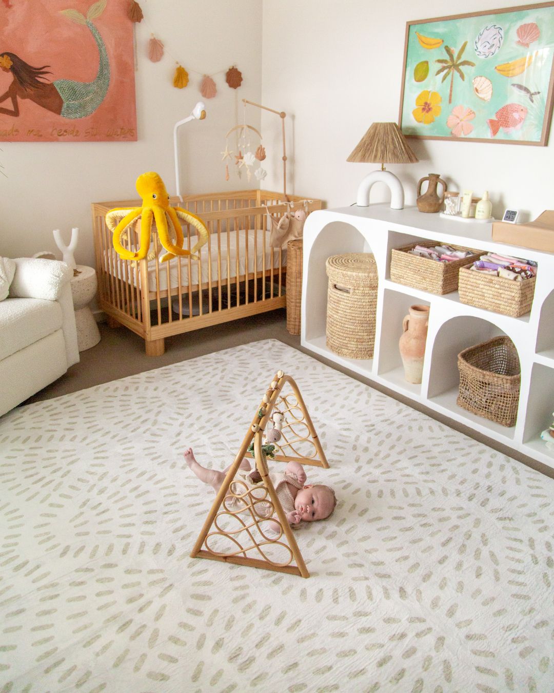 Ayen Sage Abstract Rollie Pollie Playmat