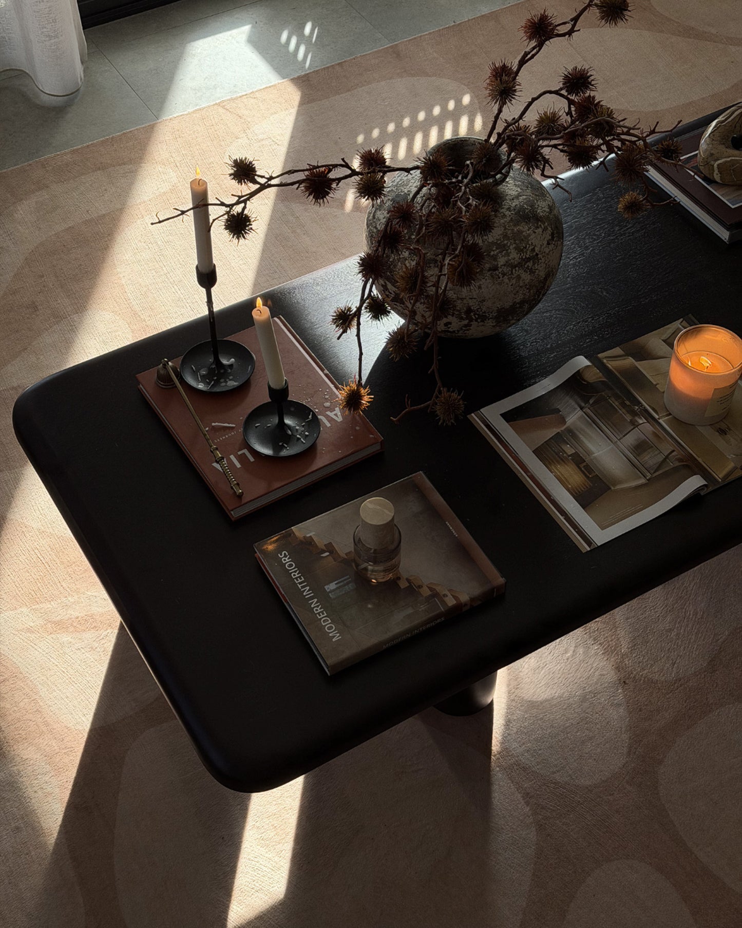 Ayesha Brown Floral Washable Rug