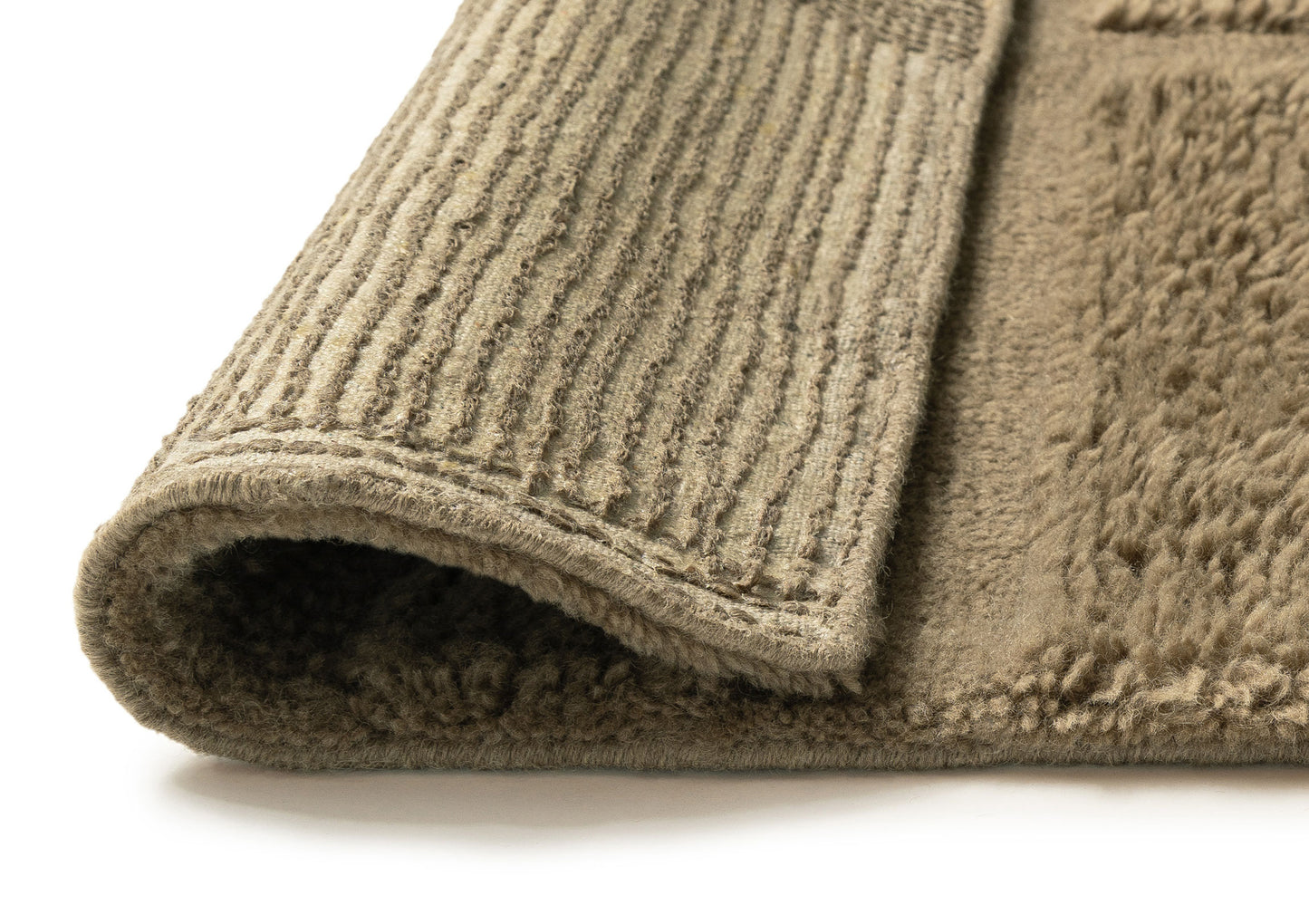 Azurine Brown Grid Wool Rug