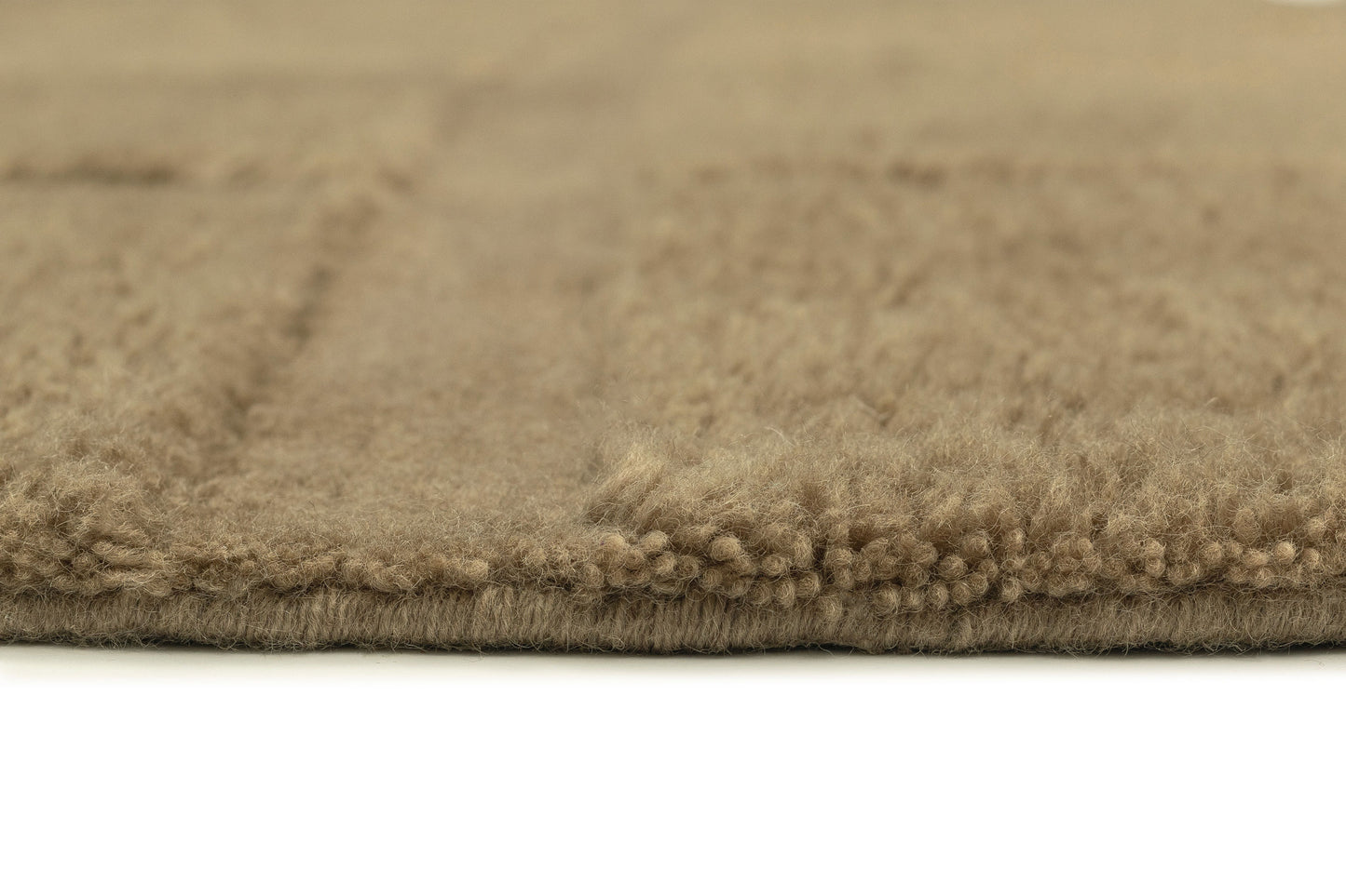 Azurine Brown Grid Wool Rug