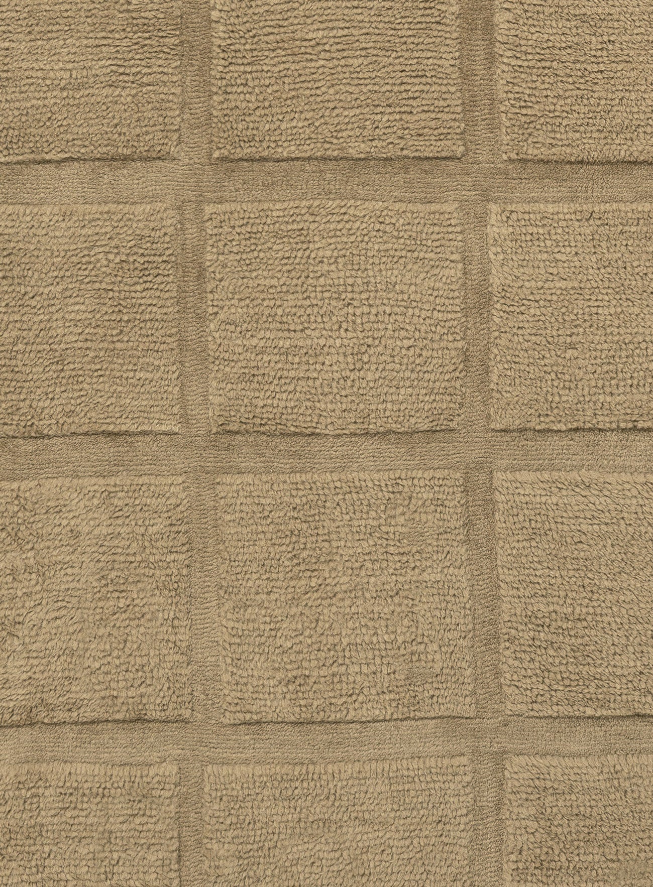 Azurine Brown Grid Wool Rug