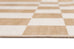 Batini Brown and White Checkered and Striped Rug