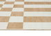 Batini Brown and White Checkered and Striped Rug