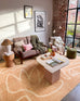 Berta Peach Hand Drawn Washable Rug