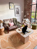 Berta Peach Hand Drawn Washable Rug