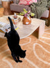 Berta Peach Hand Drawn Washable Rug