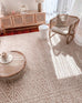 Bobbie Peach and Ivory Textured Tribal Rug