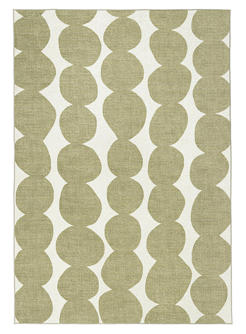 Brynne Green Ivory Indoor Outdoor Washable Rug