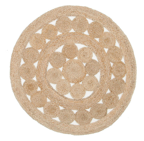 Kochi Hand-Braided Round Jute Rug *NO RETURNS UNLESS FAULTY