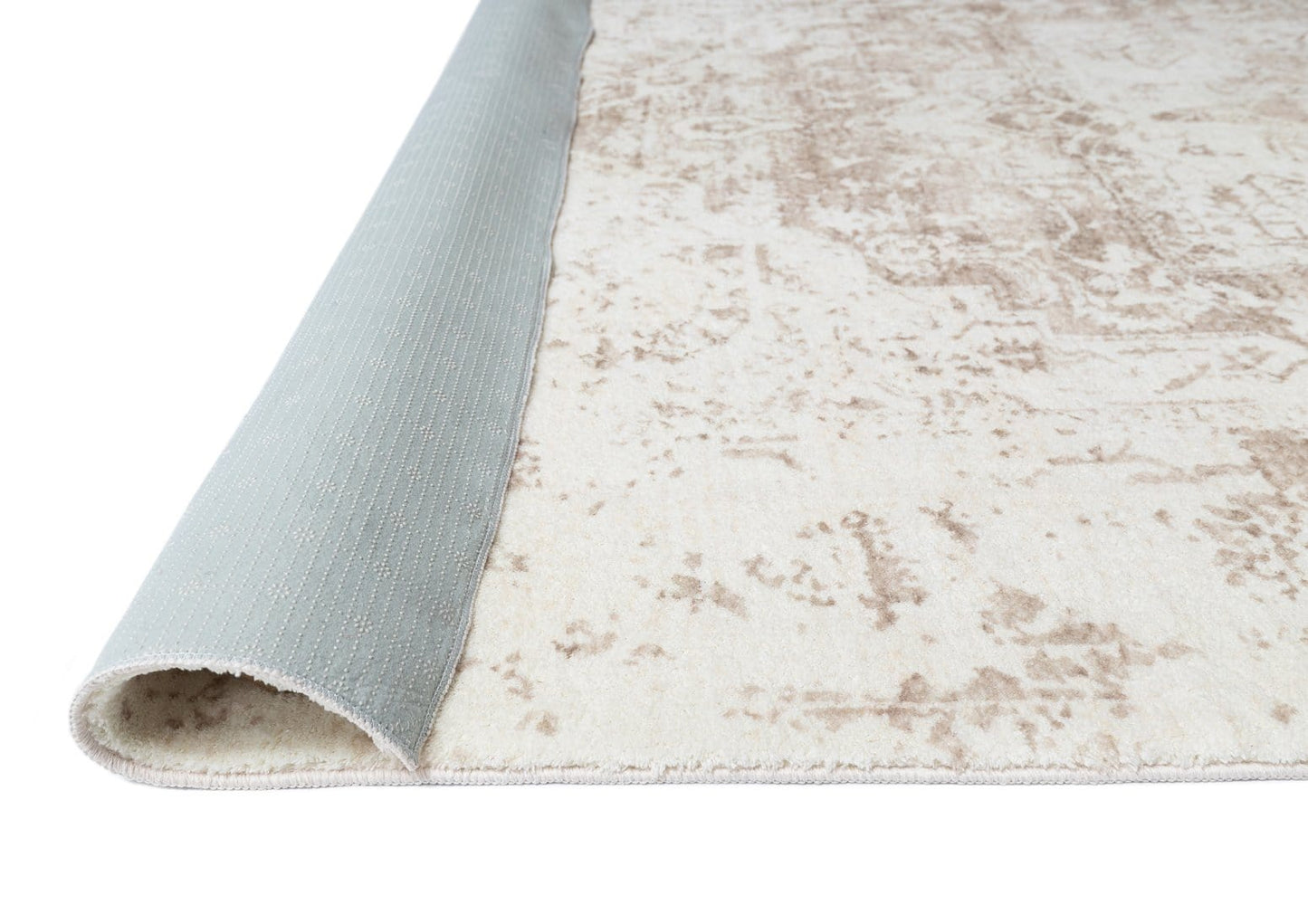 Cabanela Cream and Beige Distressed Washable Rug