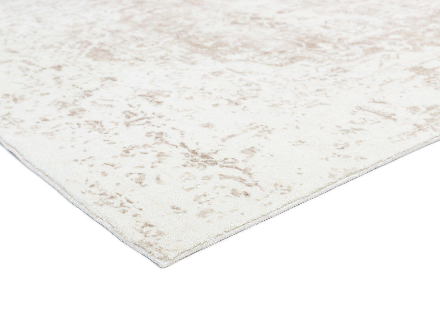 Cabanela Cream and Beige Distressed Washable Rug