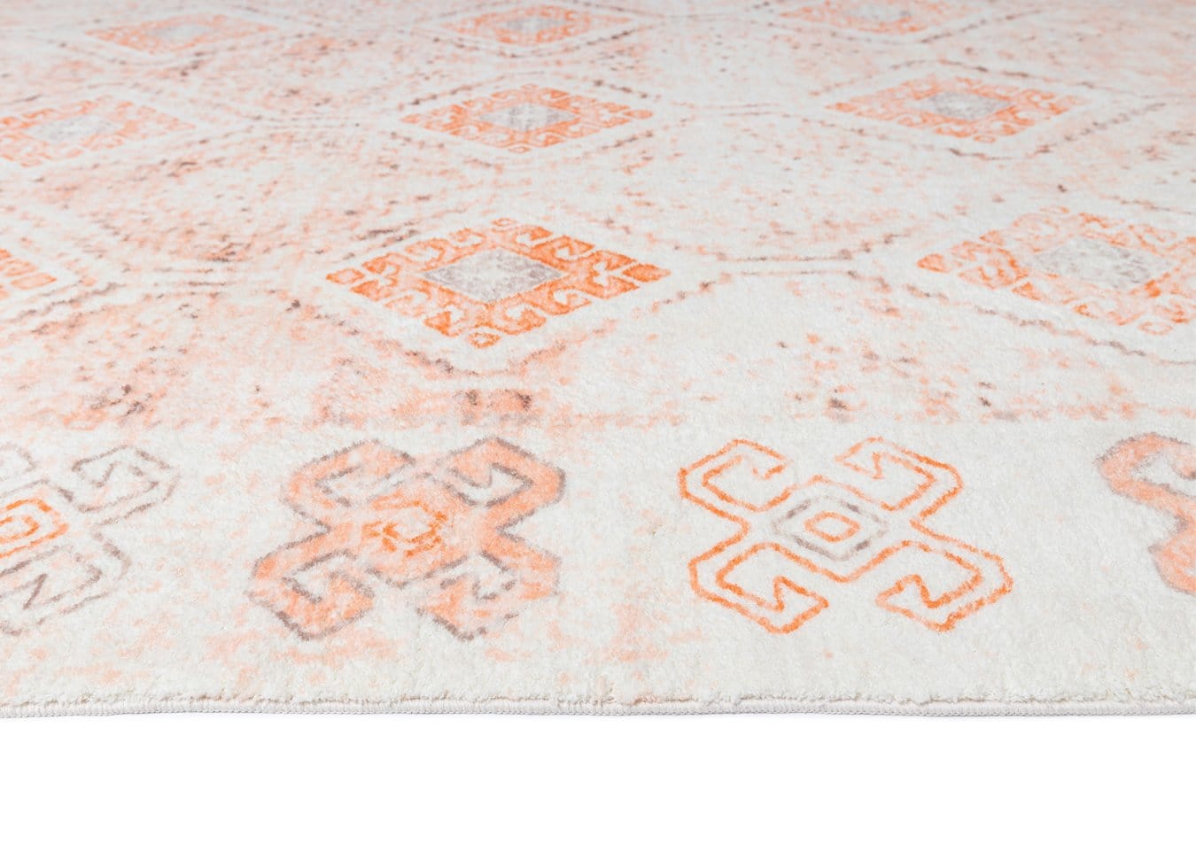 Saffron Mustard Brown Palm Tree Cotton Washable Rug