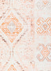 Caitlin Orange and Peach Tribal Pattern Washable Rug