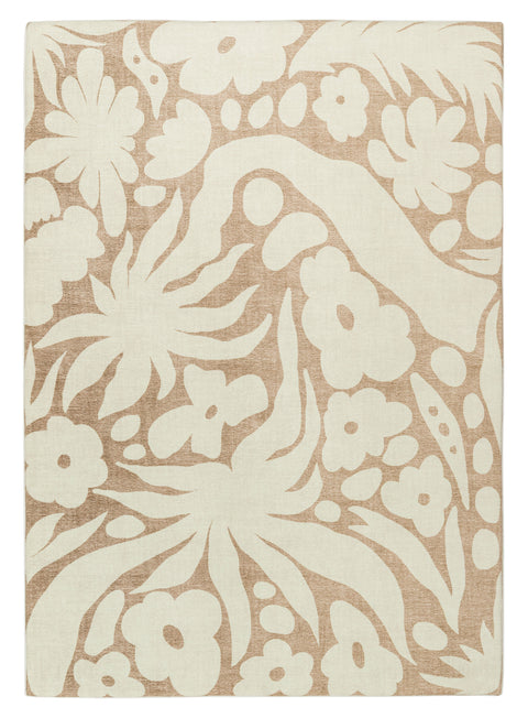 Calo Beige and Brown Floral Rollie Pollie Playmat