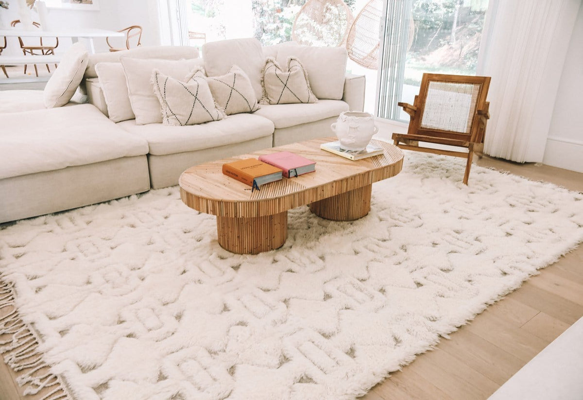 Challah Rugs Camilla Tribal Pattern Berber Wool Shag Rug