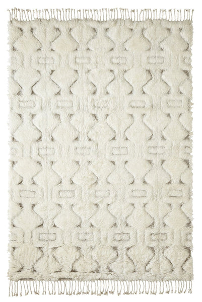 Camilla Tribal Pattern Berber Wool Shag Rug