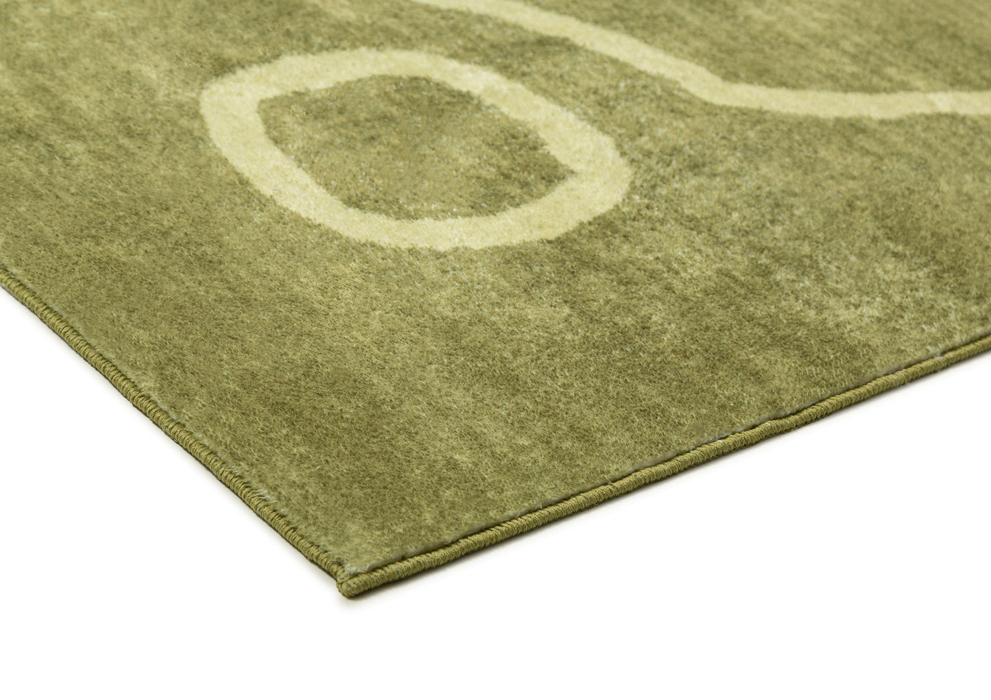 Canali Green Hand Drawn Washable Rug