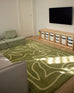 Canali Green Hand Drawn Washable Rug