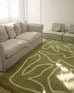 Canali Green Hand Drawn Washable Rug