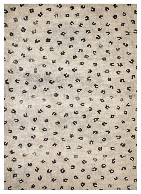 Candice Beige Leopard Animal Pattern Rug