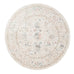 Caribou Cream and Pink Traditional Round Rug