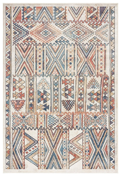 Cassie Orange And Blue Multi Colour Tribal Rug