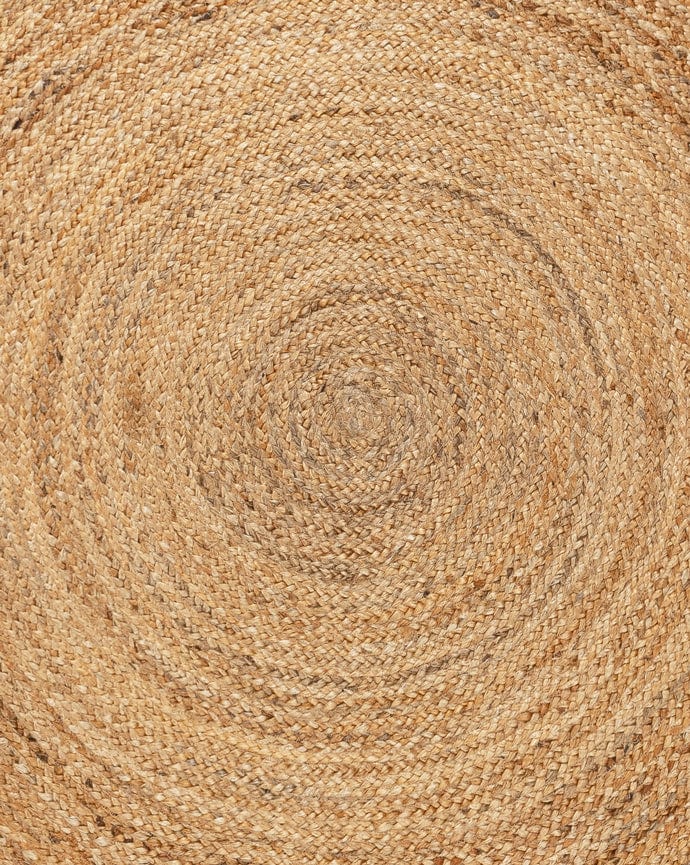 Celeste Natural Brown Scalloped Jute Round Rug